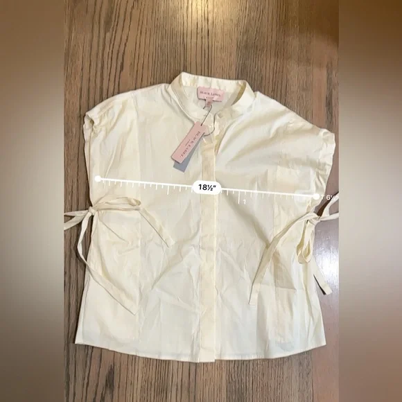 NEW Chico's Black Label Pretty Poplin Neutral Blouse-Size XS-Cream - Picture 6 of 9